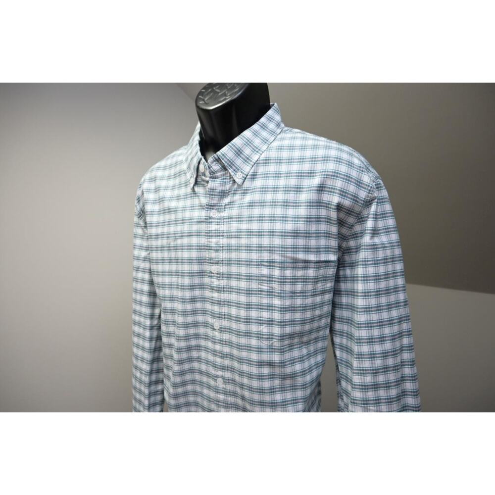J Crew Flex Oxford Slim Fit Dress Shirt Plaid Button Up Mens Sz 2XL XXL